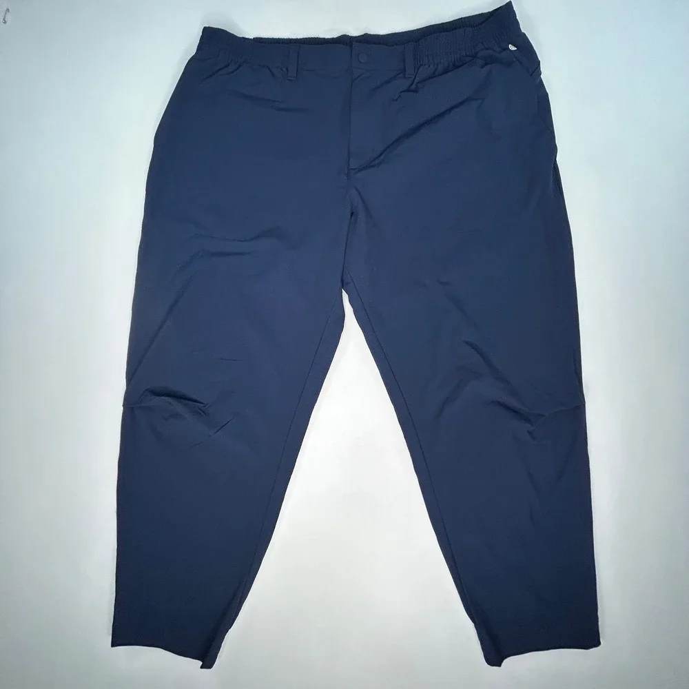 Adidas Mens Golf Pants 40x30 Navy Blue Stretch Performance Tapered Lightweight